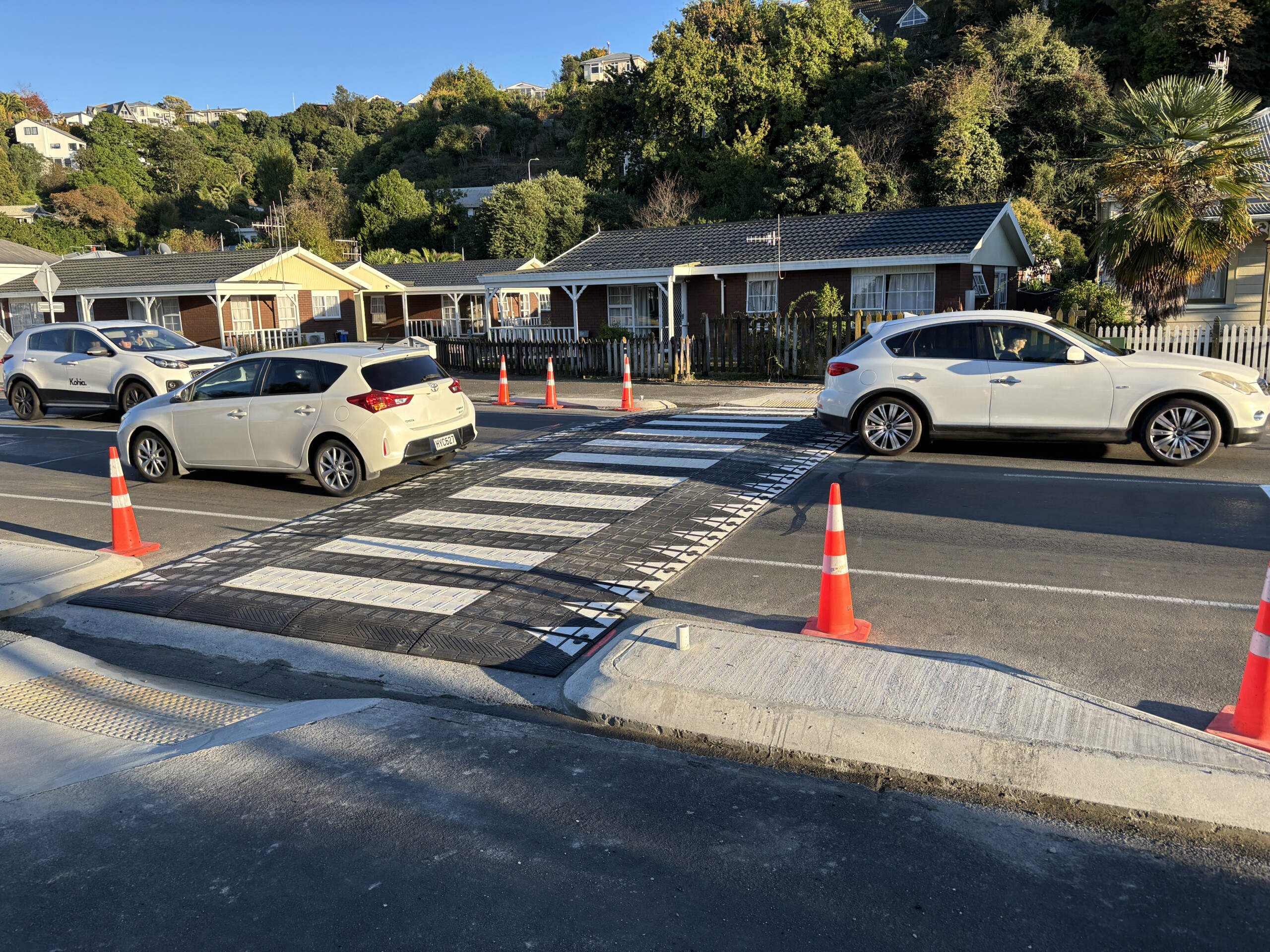 temporary raised pedestrian crossing