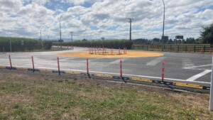 SH29 Hopkins traffic separator temporary roundabout